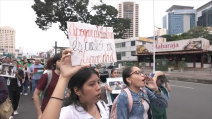 Movimientos sociales panameños exigen reconocer al Estado palestino