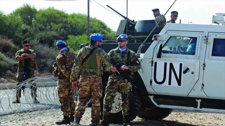 Una fuerza conjunta de la Fuerza Provisional de la ONU para el Líbano (FPNUL) y el Ejército libanés en Naqoura. (Foto: AFP)