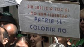 Trabajadores estatales paran contra la reforma laboral de Milei