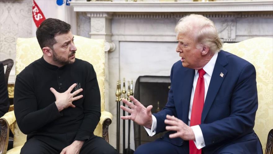 El presidente de Estados Unidos, Donald Trump, y su par de Ucrania, Volodímir Zelenski, en una reunión en la Casa Blanca, 28 de febrero de 2025.