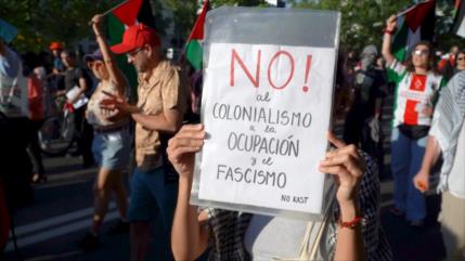 Aniversario de partición de Palestina inspira protesta solidaria en Chile