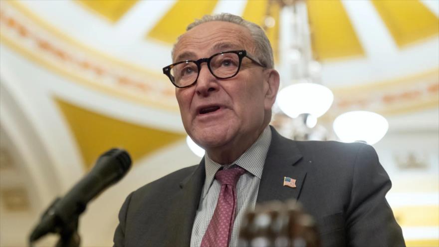 El líder demócrata, Chuck Schumer, en el Senado de Estados Unidos, el 1 de diciembre de 2025. (Foto: AP)