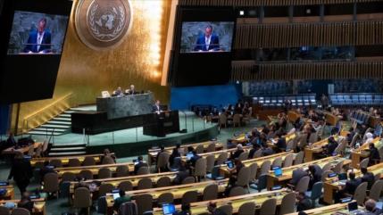 ONU adopta dos resoluciones contra ocupación israelí en Palestina y Siria