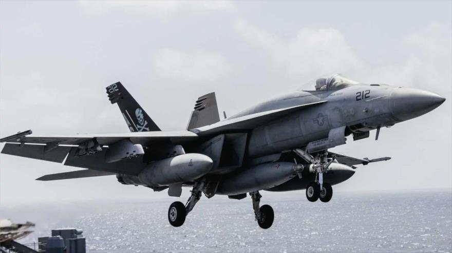 Aviones de la Fuerza Aérea de Estados Unidos, F/A-18E/F Super Hornet, usado por atacar a Yemen.