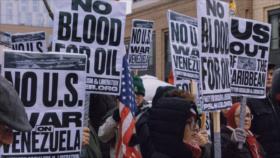 Protesta frente a Casa Blanca pide cese de ataques de EEUU en el Caribe