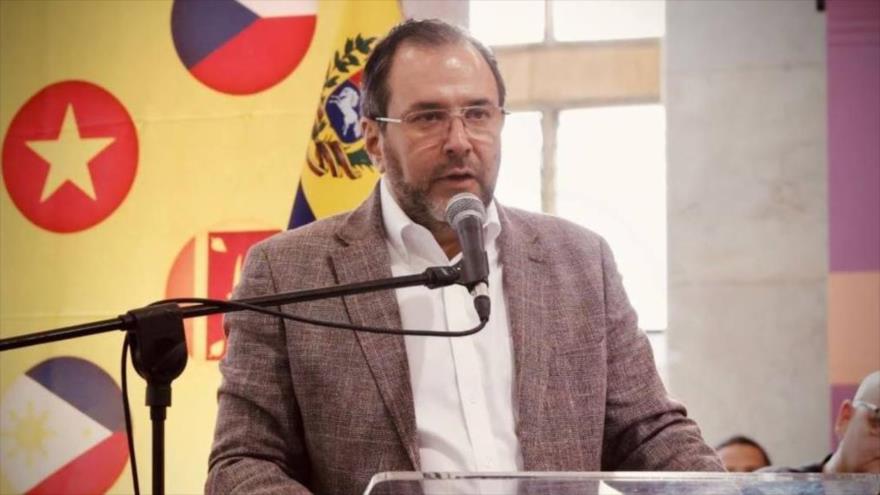 El canciller de Venezuela denuncia hostilidad de EE.UU. durante la Asamblea de los Pueblos por la Paz y la Soberanía, Caracas, 9 de diciembre de 2025.