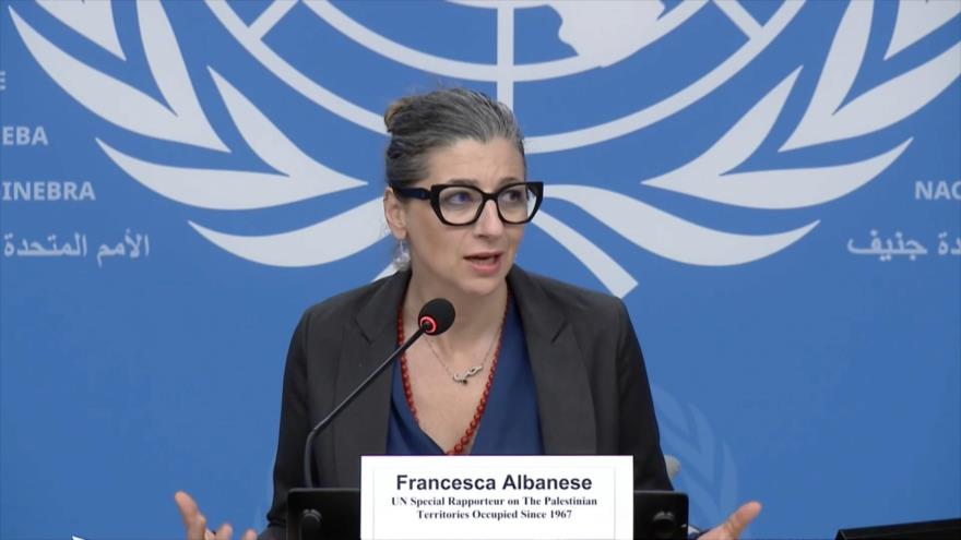 La relatora especial de Naciones Unidas para los Territorios Palestinos Ocupados, Francesca Albanese.
