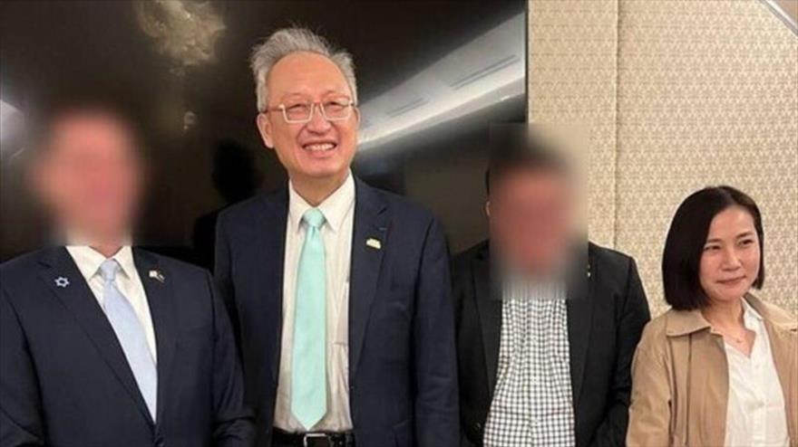 El viceministro de relaciones exteriores de Taiwán, Francois Wu, durante su visita a Tel Aviv.