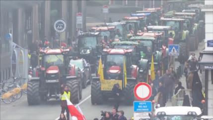 Fuertes protestas en Bruselas contra acuerdo entre la UE y Mercosur