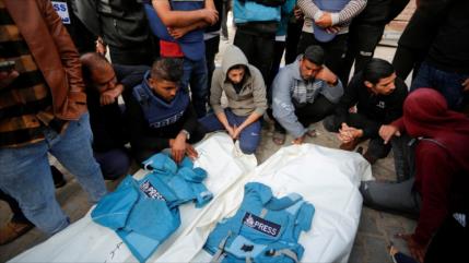 Ataques israelíes dejaron 56 periodistas muertos en Gaza durante 2025