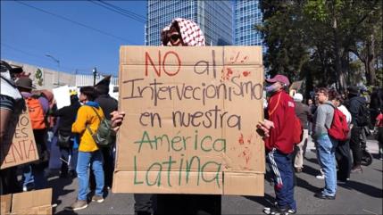 Mexicanos repudian invasión de EEUU en Venezuela