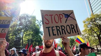 Mexicanos marchan contra la intervención imperialista de Venezuela