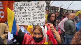 Trabajadores colombianos marchan en defensa del salario mínimo