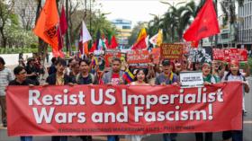 En fotos: Manifestantes en Filipinas apoyan a Palestina y Venezuela