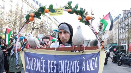 Franceses se solidarizan con Palestina y otros pueblos oprimidos