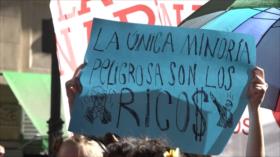 Argentinos protestan contra racismo, fascismo e imperialismo de Milei