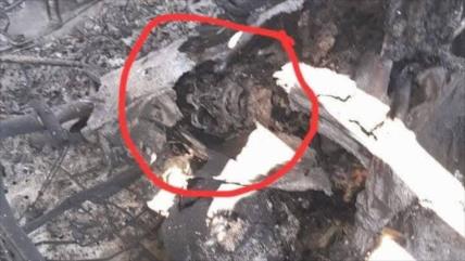 Irán difunde foto de un militar de EEUU calcinado entre aviones derribados