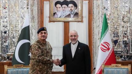 Jefe del Ejército paquistaní reunido con Qalibaf en Teherán