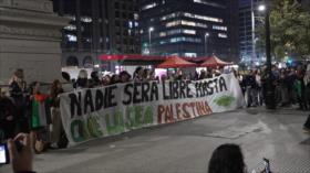 Chilenos protestan por detención israelí de flotilla con destino a Gaza