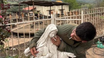 Soldado israelí profana estatua de la Virgen María en Líbano
