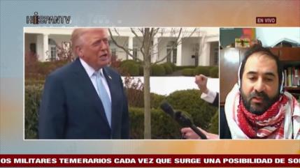 Analista denuncia doble moral de Trump tras amenazas contra Irán