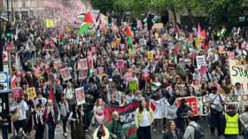 Miles marchan en Londres por Palestina en Día de Nakba bajo fuerte presencia policial