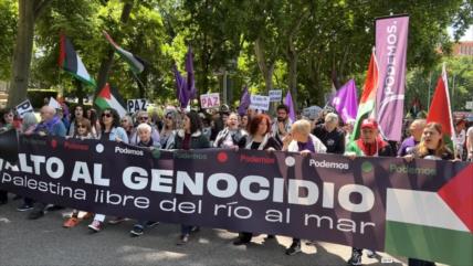 Manifestantes en Madrid conmemoran el 78 aniversario de la Nakba