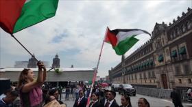 Mexicanos protestan para exigir embargo y sanciones a Israel a representantes de Unión Europea