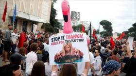 “Ivanka, go home”; Albaneses rechazan proyectos de la familia Trump