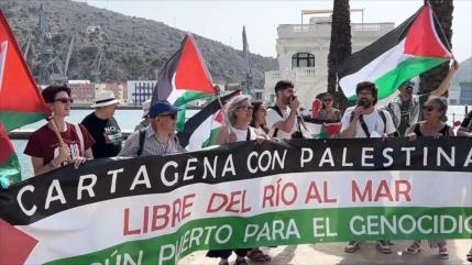 Españoles denuncian la llegada de un barco israelí a Cartagena