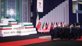 Imágenes: Altas autoridades iraníes rinden homenaje al Líder mártir