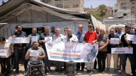 Periodistas palestinos se solidarizan con colegas heridos en Gaza