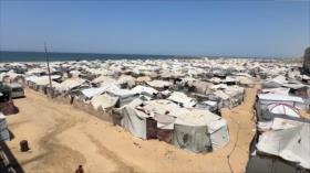 Desplazados en Gaza, entre el calor extremo y la amenaza del invierno