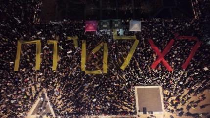 Israelíes suman otra noche de protestas contra Netanyahu