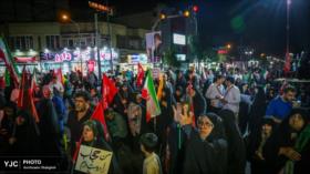 Concentraciones nocturnas mantienen viva la unidad iraní ante enemigos
