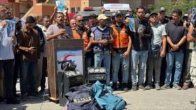 Periodistas homenajean a colegas asesinados por Israel en un hospital en Gaza