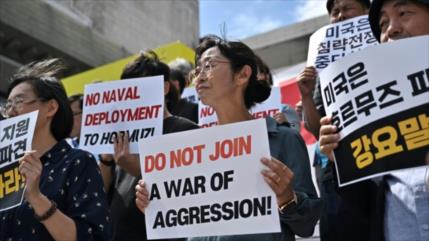 Surcoreanos dicen “no” a apoyar la guerra ilegal de EEUU contra Irán