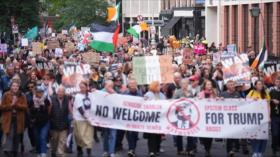 “Criminal de guerra”: Irlandeses protestan contra la visita de Trump