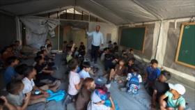 Fotos: Niños de Gaza regresan a clases entre tiendas de campaña y escombros
