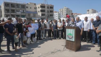 Caravana de camiones cisterna alerta de la crisis de agua potable en Gaza