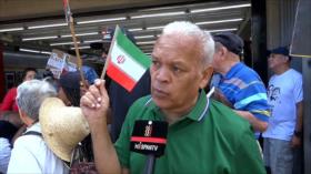 Venezolanos protestan contra EEUU y expresan su solidadridad con Irán 