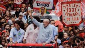Lula da Silva cierra su campaña electoral con un acto multitudinario