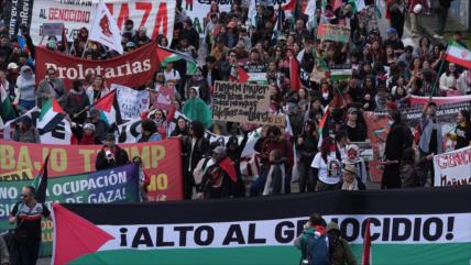 En Fotos: Manifestantes en Colombia protestan contra los lazos con Israel