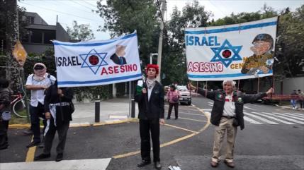 Mexicanos protestan contra tres años de genocidio en Palestina