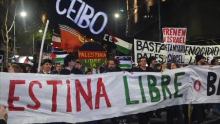 Miles de uruguayos marchan en solidaridad con el pueblo palestino