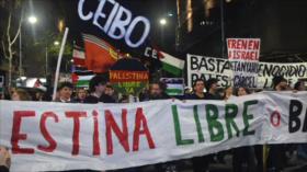 Miles de uruguayos marchan en solidaridad con el pueblo palestino