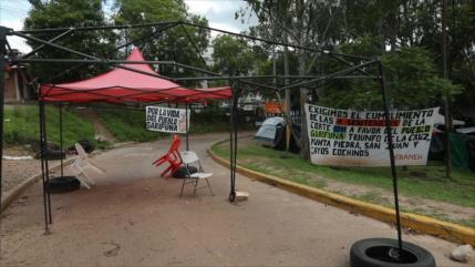Garífunas mantienen campamento frente a la Corte Suprema de Honduras