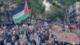 Bandera palestina luce en protestas de jóvenes en Francia