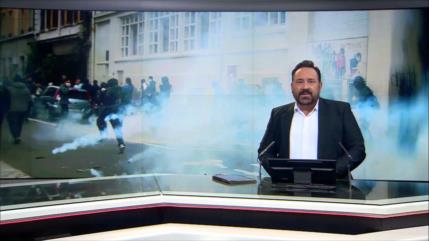 Policía francesa reprime protestas con gases lacrimógenos y arrestos - Noticiero 22:30